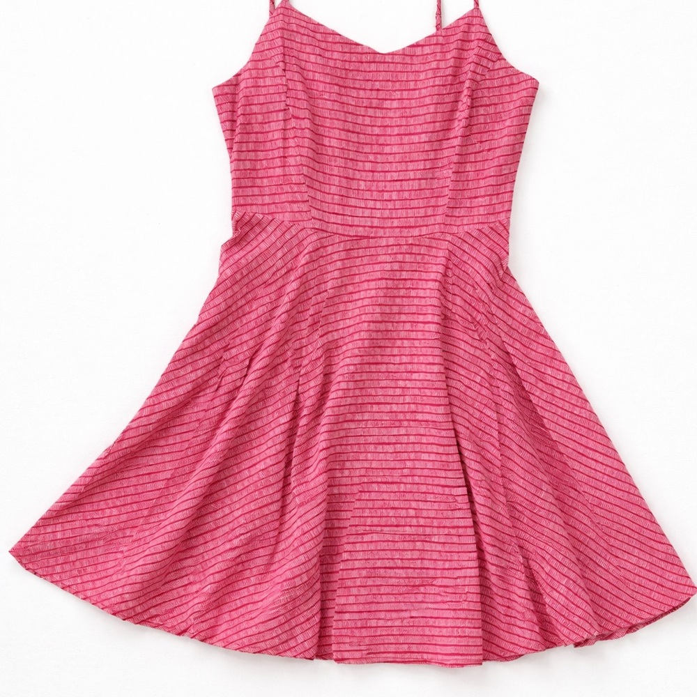 Old Navy Pink Striped Fit & Flare Sundress Mini | A-Line | Size M - Picture 15 of 15